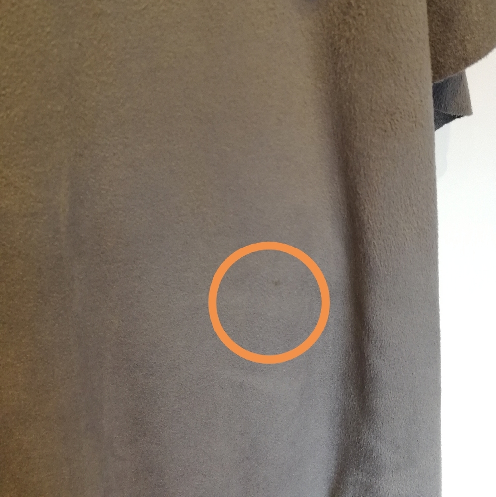 ZARA Olive faux suede thin strap frill tank top S - Picture 11 of 11